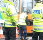 Salford Big Orange Bus Anti-Fracking Blockade 